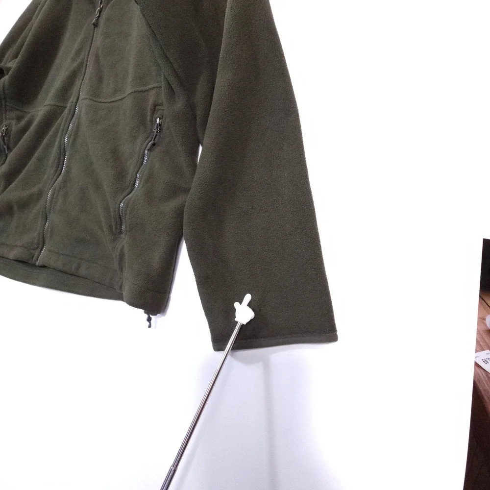 The North Face Fleece Jacket Mens M Olive Green Polartec‎ Full Zip Outdoor